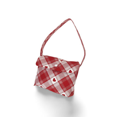 Red Plaid Hearts Handbag