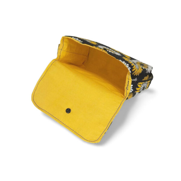 White and Yellow Floral Handbag - Image 3