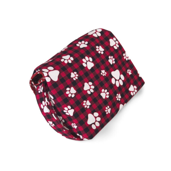 Buffalo Plaid Purse with Puppy Prints - Image 2
