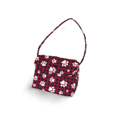 Buffalo Plaid Purse with Puppy Prints