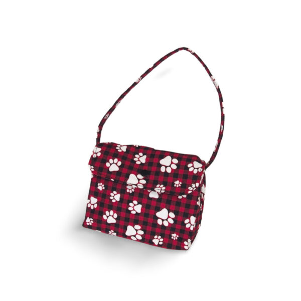 Buffalo Plaid Purse with Puppy Prints