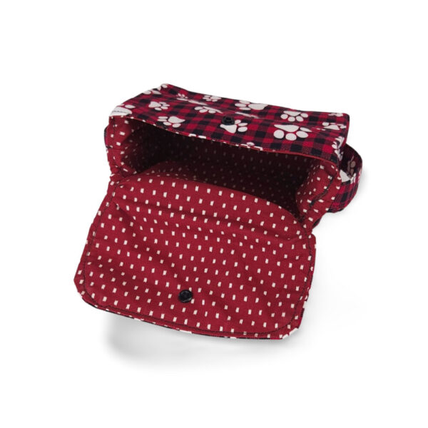 Buffalo Plaid Purse with Puppy Prints - Image 3
