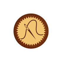 handmade leather needle logo