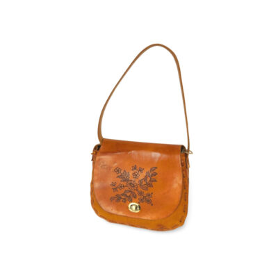 Vintage Floral Tooled Satchel