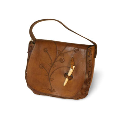 Bohemian Floral Antler-Clasp Satchel