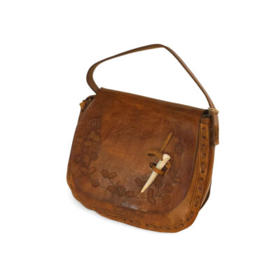 Floral Etched Antler Satchel