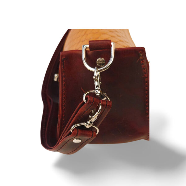 Elegant Cross-Hatch Two-Tone Shoulder Bag - Image 2