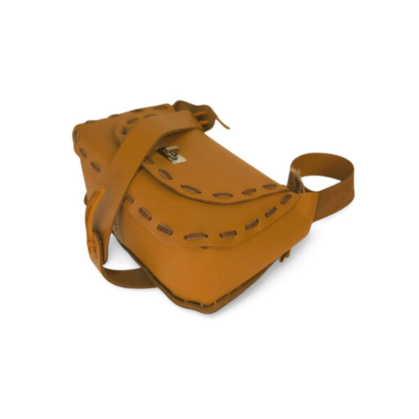 Spacious Stitch-Detail Cross-Body Satchel - Image 2