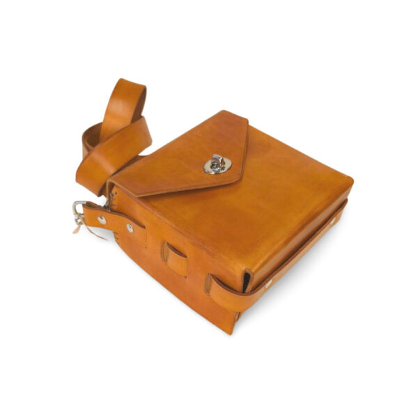 Classic Tan Square Cross-Body Purse - Image 2