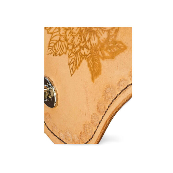 Elegant Floral Two-Tone Shoulder Bag - Image 2
